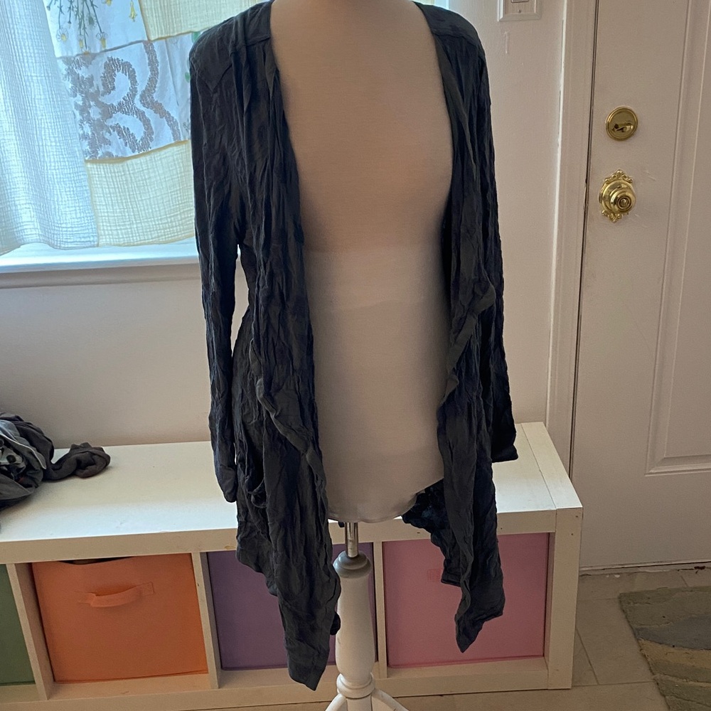 Women's Black Drape Cardigan